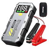 Starthilfegerät 12800mAh 12V mit LCD Display und LED Taschenlampe - Schnellladefunktion und USB-Anschluss