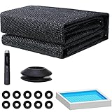 Melko Solarfolie Pool 700x400 cm Poolabdeckung für effiziente Wärmespeicherung Solarplane Ösen Solarabdeckung Schwarz PVC Wärmeplane für Schwimmbäder