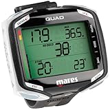 Mares 414134 Quad Dekompression Tauchcomputer für Unisex Erwachsene, schwarz / weiß
