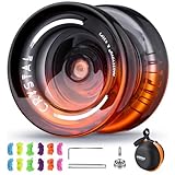 MAGICYOYO Crystal Yoyo K2, Profi JoJo für Kinder und Anfänger, Trick JoJo mit Leerlauf und Kugellager, Magic Jo Jo für Responsive und Unresponsive, mit 12 Schnur, Koffer, Zubehör