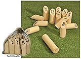 Spetebo Finn Kubb Wurfspiel - Holz Spiel Geschicklichkeitsspiel Garten Spielzeug Outdoorspiel