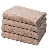 Ross - 4 teiliges Frottier-Set - Vita (4 X Handtuch im Set) - 520 g/m2 - Baumwolle - Walkfrottee - saugstark - weich und flauschig - Cappuccino