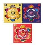 Waschbare Buntstifte für Kinder mit Radiergummi, löschbares Zeichnen, lebendige Farbe, bequem zu bedienen, Malstifte für Jungen und Mädchen im Alter von bis 10 Jahren, 5,5 x 6 x 2,5 cm