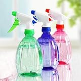 Nutabevr 3er-Pack 500ml Leere Sprühflaschen mit Verstellbare Sprühkopf, nachfüllbare Trigger-Sprühflaschen für Nebel, Strahl, 3 Farben Zerstäuber für Friseur, Pflanzen, Garten, Reinigung, Haus