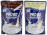 Inkospor Active Proteinshake Pro 80 Beutel 2er Mix Pack (2 x 500 g) Schoko/Stracciatella, 1er Pack (1 x 1 kg)