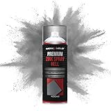 WerkXheld Zinkspray hell 400ml - Hochleistungs-Rostschutz Spray & Zinkfarbe für Metalloberflächen, Hitzebeständig, Ideal für Auto & Metallschutz, Hellgrau (400ml)