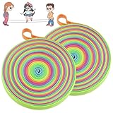 Vimmvid 2 Roll Gummitwist Mädchen Ab 6, 12m Lang Gummitwist Mädchen Ab 8 Gummitwist Kinder Bewegungsspiele Indoor Und Outdoor Spielzeug Gartenspiele Kinder Regenbogen Band