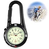 Taschenuhr Digital Schwesternuhr, Krankenschwester Uhren Uhr mit Clip Digital Taschenuhr, Kleine Taschenuhr Taschenuhr Klein Taschenuhr Outdoor für Krankenschwestern Radfahrer Kletterer Rucksack