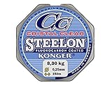 Konger Angelschnur Cristal Clear Fluorocarbon Coated 0,12-0,50mm/150m Monofile Super stark ! (0,05€/m) (0,25mm / 8,30kg)