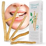 BLISSANY Miswak 1er Pack - 5 Stück - Natürliches Zahnputzholz zur sanften Zahnreinigung – Vegan & Plastikfrei – Traditionelle Miswak-Sticks aus Salvadora Persica für die tägliche Zahnpflege