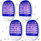 Mr.Twinklelight Mückenlampe, Elektrischer Insektenvernichter, Mückenschutz Steckdose mit UV-Insektenfalle, Fliegenfalle, Elektrisch Insekten Mückenfalle für Schlafzimmer, Küche, Indoor 【4 Stück】