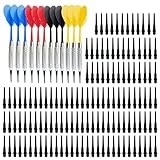 YIZITU Dartpfeile mit weicher Spitze und 100 Dartspitzen, weiche Dartpfeile für den Innenbereich, elektronisches Dartscheiben-Spiel, 12 Stück