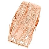 2 Stück Lametta Vorhang,Lametta,Champagnerfarbene Tinsel Curtain,für Silvester 2025 Weihnachten,Geburtstag Sfeier Abschlussfeier,Disco Party Hintergrund (2m)