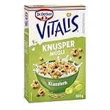 Dr. Oetker Vitalis Knuspermüsli klassisch, 600 g Knuspriges Frühstücksmüsli mit Rosinen