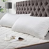 BedStory Kopfkissen 40x80 2er Set mit abziehbarem Bambusfasern Bezug, Antimilben und antibakteriell Kissen aus 950g x 2 Mikrofasern, hypoallergen bequemes Weiches und atmungsaktives Kissen
