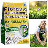 Rasensamen Schnellkeimend Frühjahr 5kg für 200 m² – Rasen Nachsaat mit 40 % Tetraploidem Weidelgras – Trockenheitsresistent und Mehrjährig - Ideal für Sonnige & Halbschattige Flächen