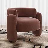 Mid Century Moderner Samt-Stuhl, bequemes Akzentsofa für Wohnzimmer und Schlafzimmer, stilvolle kleine Couch für Wohnung, schicke Wohnmöbel