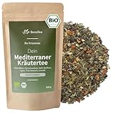 BIO Mediterraner Kräutertee mit Olivenblättern, Basilikum, Rosmarin, Tulsi und weiteren mediterranen Kräutern – Loser Kräutertee 100g