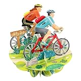 Santoro Pirouette 3D Pop Up Grußkarte - Radsport, Fahrrad - Für Ihn, Für Papa, Geburtstag, Vatertag