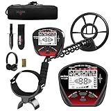 DR.ÖTEK Metalldetektor Profi Set, Leicht Gold Detektor für Kinder und Erwachsene mit Pinpoint Modus, Speichermodus, Wasserdicht Spule, 5 Modi, Hochpräzisions, Metal Detector Kit mit Digger Schaufel