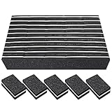 Nagelpuffer (50 Stück), Mini Buffer Block Nagelfeile für Acrylnägel und Naturnägel, 100/180 Körnung Nagelpuffer Block Bulk Polierblöcke für Nail Buff Professionelle Maniküre Feile Blöcke Set Schwarz