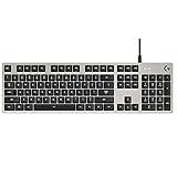 Logitech G413 Mechanische Gaming-Tastatur, Taktile Romer-G Switches, Gebürstetes Aluminiumgehäuse, Programmierbare F-Tasten, USB-Durchschleife, US QWERTY-Layout - Silber/Schwarz