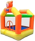 UZAMIRLEX Hüpfburg Haus, Aufblasbare Hüpfburg mit Sicherheitsgehäuse Outdoor-Trampolin 220x215x250cm