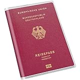 Gentle North 2 x Reisepasshülle (13,5 x 19 cm) transparent - Passport Cover für den NEUEN Reisepass - Robuste reißfeste Passhülle als Perfekter Schutz vor Schmutz, Feuchtigkeit und Kratzern