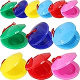 Toddmomy 12 Stücke Kunststoff Kastagnetten Instrument Kinder Finger Kastagnetten Musical Percussion Spielzeug Mini Kastagnette Musikinstrument Farblich Sortiert Kastagnette Für Kinder