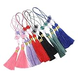 Angoily 12 Stück Teiliges Chinesisches Knotentassel Langlebige Polyester hänger Festliche Dekoration für Zuhause Büro Hotels Schlüsselanhänger und DIY glücksbringer Farbenfrohe Anhänger