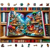 WOODEN.CITY Enchanted Tales 1000 Teile Puzzle, Holzpuzzles für Erwachsene, Hergestellt EU, Größe 51,9 x 37,5 cm, Magisches Puzzle, Geschenk, Hobby