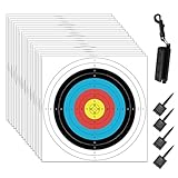 S F Bogenschieß-Zielscheibe für den Hinterhof, Standard-Schiessen mit Pfeilabzieher, Zielscheibe für Jagd und Zielübungen (60 x 60 cm), 20 Stück