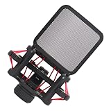 Yardwe Mikrofon Stoßdämpfer Mit Windschutz Und Filterschild Robustes Mikrofonzubehör Für Studioaufnahmen Und Live Streaming Kompatibel Mit Meisten Mikrofonen