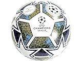 UEFA Champions League Fußball, Größe 5, offiziell lizenziert, Training, Match, Merchandise, Sammlerstück für Kinder und Erwachsene, tolles Fußballgeschenk, Weiß/Blau/Grün