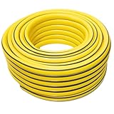 Gartenschlauch 3/4 Zoll 20m 30m 50m – grün oder gelb – optional mit Adapter Set – flexibel UV-beständig knickfest für Garten, Bewässerung, Auto, Haushalt (Gelb, 20m)