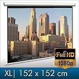 Melko Rolloleinwand für Beamer, Rollo, Heimkino, Büro, Projektoren, 152 x 152 cm, 85 Zoll - Ideal für HD-TV