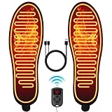 Beheizbare Sohlen mit Akku 2600mAh, Beheizte Sohlen Thermo Beheizbare Einlegesohlen Warme Winter Fußwärmer Sohlen für Herren und Damen den Innen- und Außenbereich (S)