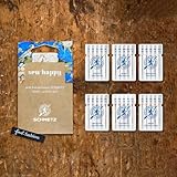 SCHMETZ | 30 Nähmaschinennadeln | Maxi Starter Set | für die gängigsten Materialien | Sortierungen | Inklusive 5 Labels