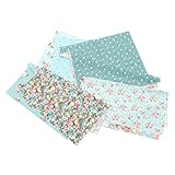 Lurrose 24 STK Twill-Blumenstoff mitgebseltütchen wandverkleidung Scrapbooking Quilten Handwerk Patchwork Steppstoff mit Blumenmuster Multifunktionsdruck-Patchwork DIY liefert Baumwolle