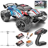 Ferngesteuertes Auto Erwachsene &Jungen 1:18, RC Car 4WD monstertruck ferngesteuert Offroad 40 km/h mit Metallgetriebe und 2X 1200mAh Batterien, RC Auto Kompakt für Außenbereich Spielzeug ab 10 Jahre