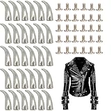 YJFY 30 Stück Ziernieten Nieten Spikes metall killernieten mit Schraube zum Dekorieren von Taschen Schuhen Hüten Hosen Jacken Hundehalsbändern Gürteln und DIY Handwerk Dekoration (Silber)
