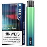 KINEX E Zigarette Starterset Komplett, IM4 Easy Dampfer E Zigarette Pod System, Nachfüllbar, Aufladbar Vape für den Starters, Ohne Liquid Ohne refill (Grün Blau)