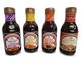 japanische Teriyaki Sauce, Marinade, Grillsaucen, Dippsaucen Dickflüssig, 4 x 250ml Kikkoman