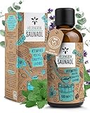 Heldengrün BIO Saunaaufguss Atemfrei [ECHTE BIO-ÖLE] - Saunaöl mit Menthol, Eukalyptus & Lavendel - Natur Sauna Aufgussmittel mit ätherischem Bio-Öl