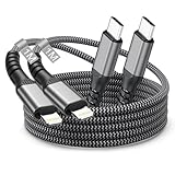 Lightning Kabel USB C 1M 2Pack, iPhone Ladekabel USB C Apple MFi Zertifiziert Nylon iPhone Kabel USBC auf Lightning Ladekabel iPhone Schnellladekabel für Apple iPhone 14 Pro Max/Plus 13 12 11 XS 8 SE