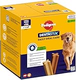 Pedigree DentaStix Daily Oral Care Zahnpflegesnack für große Hunde (+25kg), 56 Stück (1 Packung) – Hundeleckerlis mit Huhn– & Rindgeschmack für jeden Tag, für gesunde Zähne