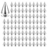 Nieten Spitz, Silber Metall Killernieten, Kleidung Schraubennieten, DIY Nieten, Ziernieten, 100 Stück Punk-Nieten, Spitznieten Für Kleidung Spitz, Leder, Taschen, Lederhandwerk