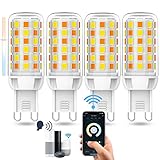 RENBING G9 Smart WLAN Glühbirne 3W Alexa LED Lampen Dimmbar 2700K to 6500K Birne Kompatibel mit Alexa Google Home, Sprachsteuerung, Kein Hub Erforderlich, Smart Life” APP,WiFi Smart G9 (Color : 4)
