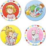 12 Muffinaufleger * MEINE FREUNDIN CONNI * aus Esspapier als Kuchen- und Tortendeko | Ø4cm, Deko für Kindergeburtstag und Kinderparty | Mädchen Kinder Geburtstag Muffins