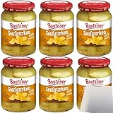 Bautzner Senfgurken süß-würzig 6er Pack (6x420g ATG) + usy Block